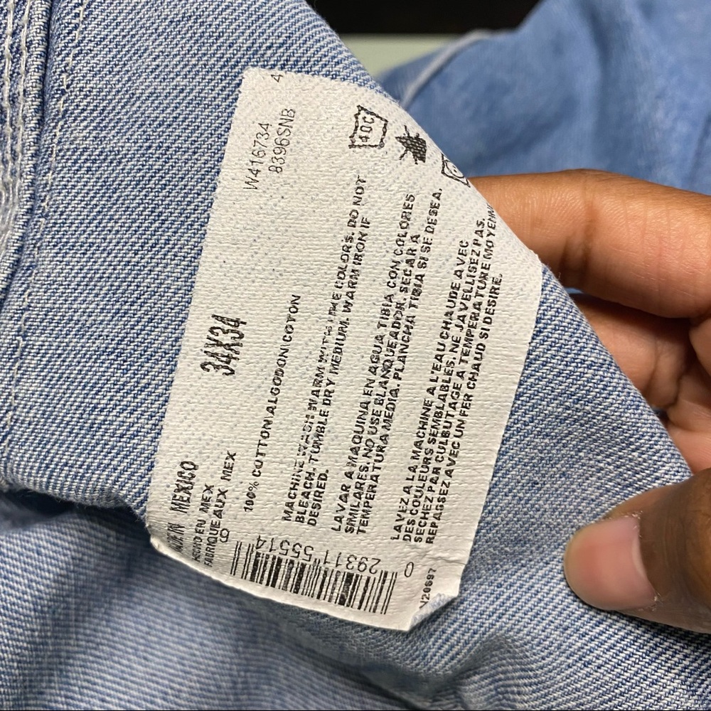 Dickies Men's Vintage Stone Washed Indigo Denim Blue Overall 34 x 34 - Picture 13 of 13